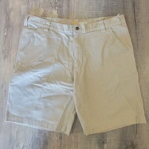 Carhartt Rugged Flex Men 40 Relaxed Fit Khaki Work Utility Shorts 102514-232 EUC